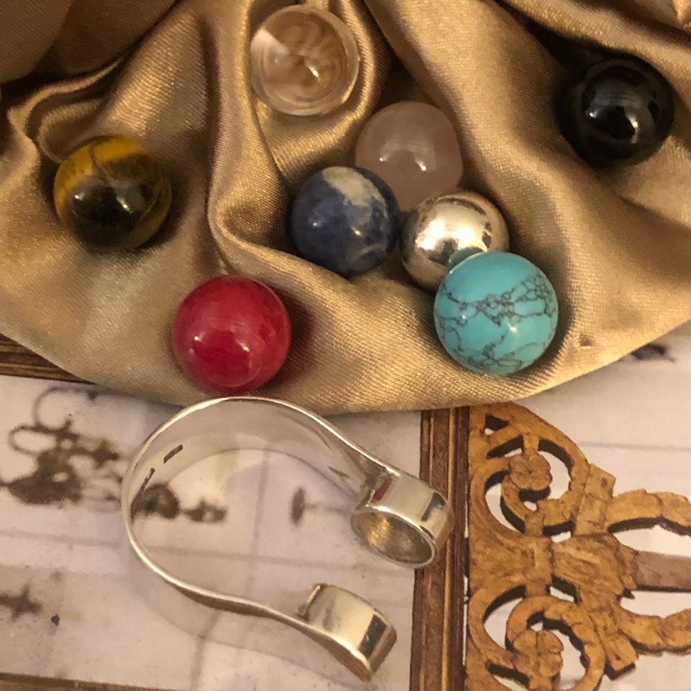 Silpada Sterling Silver Interchangeable Ring with Eight interchangeable …